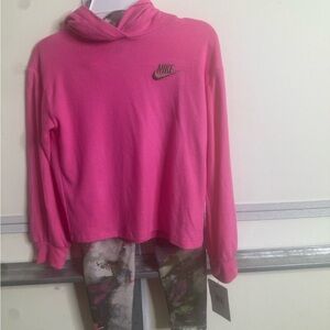 Nike Fuchsia Hoodie with Camouflage Leggings